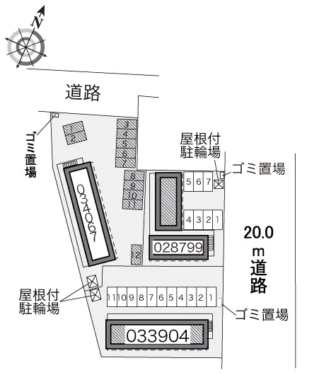 ★手数料０円★札幌市白石区菊水上町二条２丁目　月極駐車場（LP）